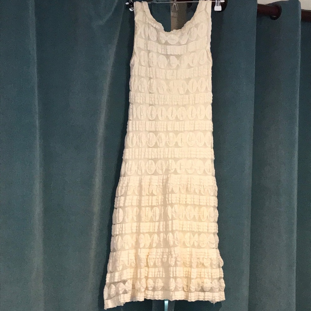 Lacy cream colored dress